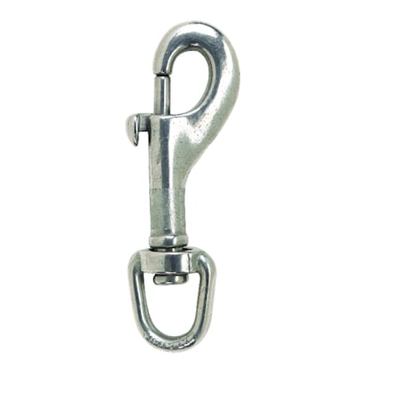 Campbell Chain & Fittings Campbell 1/2 in. D X 3-5/16 in. L Polished Stainless Steel Round Swivel Eye Bolt Snap 170 lb T7631304